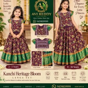 🌸 Kanchi Heritage Bloom Langa Set